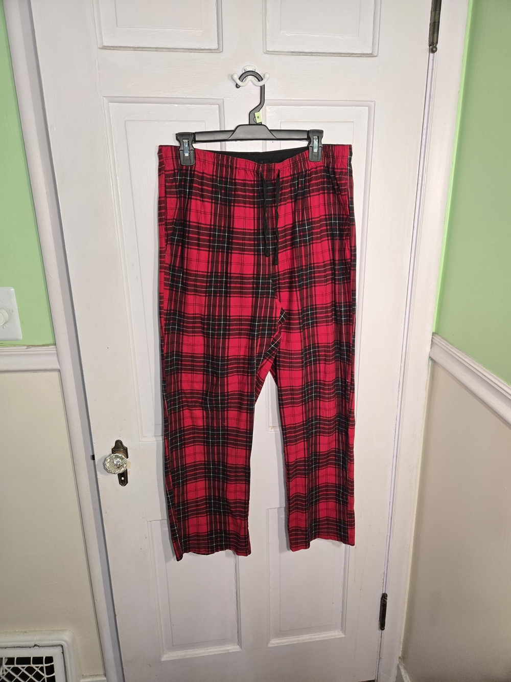 Women's Nautica Red and Black Plaid Sleep Pants Size M
